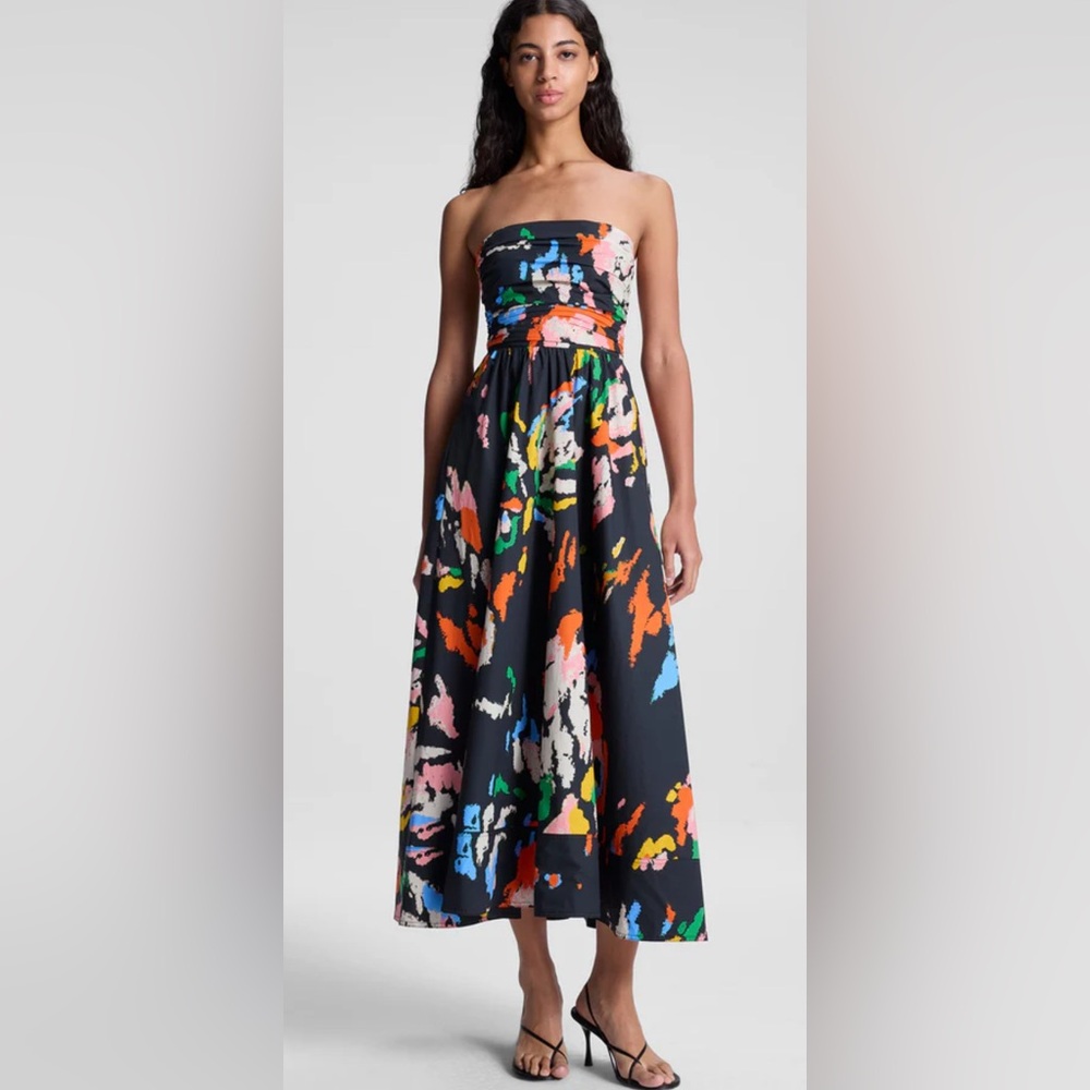 A.L.C. Tate Strapless Dress in Black Multicolor